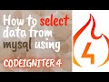 Codeigniter 4 | crud opration with select statment in Codeigniter 4