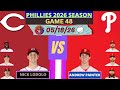 Philadelphia Phillies vs. Cincinnati Reds LIVE 3D Mode | Radio-Style Play-by-Play #phillies