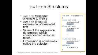 Object Oriented programming Chapter 3: Control Structures Continued