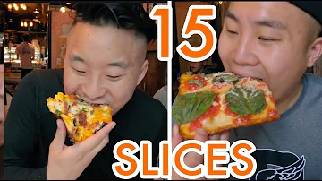 BEST CHEAP PIZZA in NYC! WE EAT 15 SLICES | Fung Bros