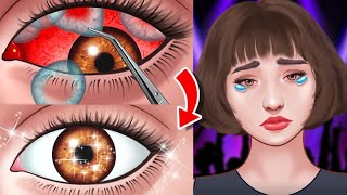[ASMR] Remove 5 layers of contact lenses cause of eye infections animation | Rheum deep cleaning