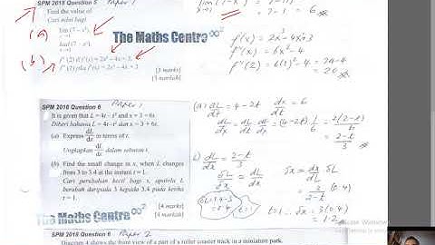 SPM Add Maths 2018 Question 5 Fully Worked Solutions