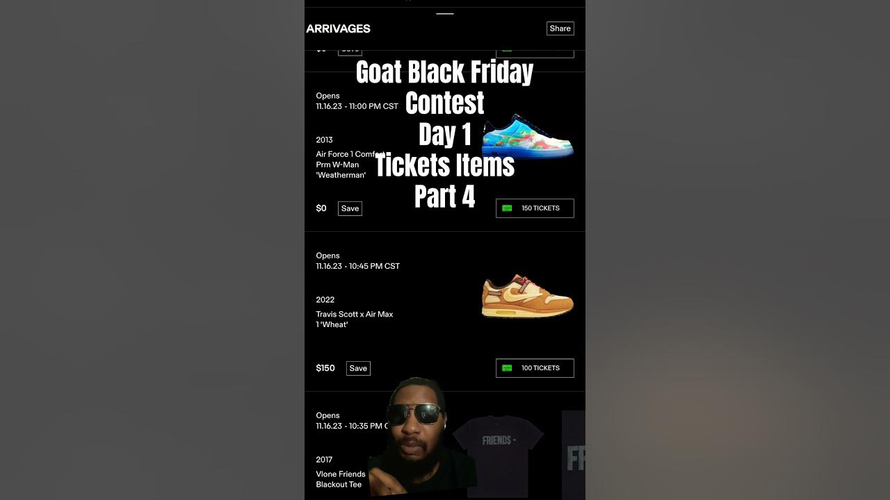 Goat Black Friday Contest Day 1 Tickets Items Part 4 airmax vs 