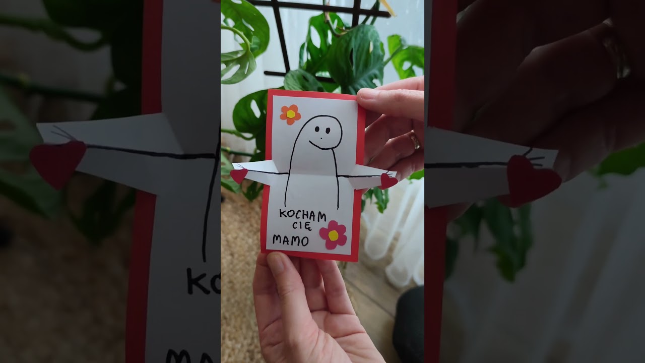 Obejrzyj cały tutorial na kanale jak zrobić taką kartkę na dzień Mamy