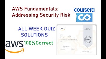 AWS Fundamentals: Addressing Security Risk Solutions I All Week I AWS I Coursera Certificat