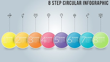 1.Adobe Illustrator Tutorial -  8 Step Circular Infographic Design