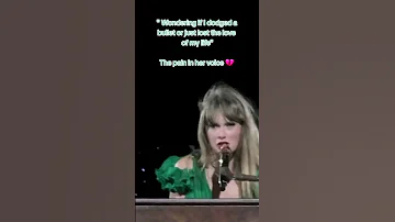 Taylor Swift crying on stage while singing