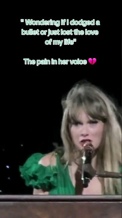 Taylor Swift crying on stage while singing