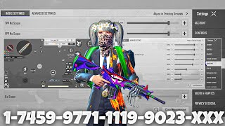 New Update 4.3⚡Best Sensitivity code + Control Settings Pubg Mobile /Bgmi Sensitivity 2026