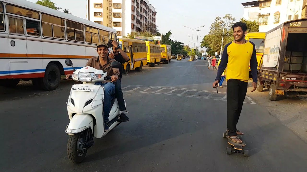 ELECTRIC SKATEBOARDING on INDIAN ROADS YouTube