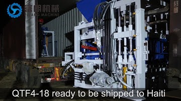 QTF4-18 block making machine ready to be shipped to Haiti
