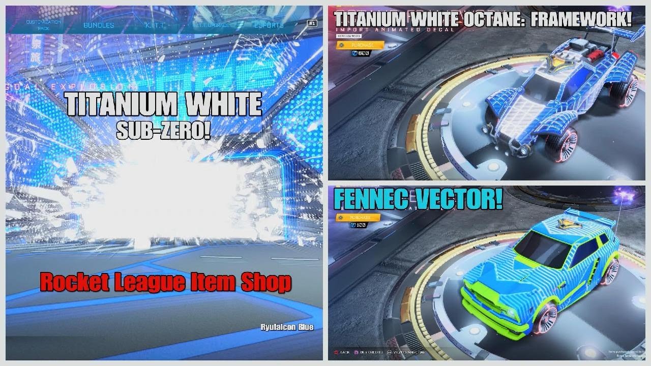 Rocket League Item Shop🚀 [ TITANIUM WHITE SUB-ZERO!]|Ryufalcon Blue