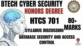 HTCS701 Database Security and Access Control Syllabus Discussion |AKTU Cyber Security Honors 7th Sem