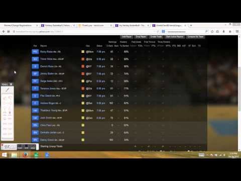 How to Set Lineup on Yahoo Fantasy Basketball - The Basics