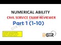 Numerical ability 110  civil service exam reviewer