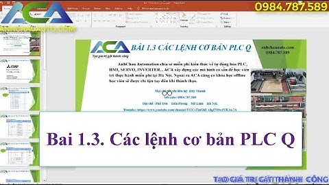 HỌC LẬP TRÌNH PLC MIỄN PHÍ Bài 3 Các lệnh cơ bản PLC Q