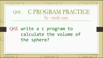 C Programs: write a c program to calculate the volume of the sphere.