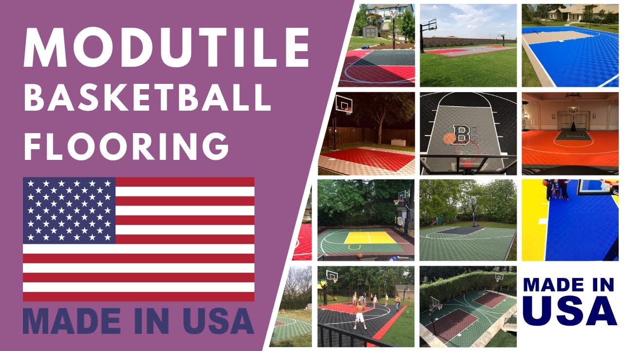 Modutile Backyard Basketball Court Tiles Youtube