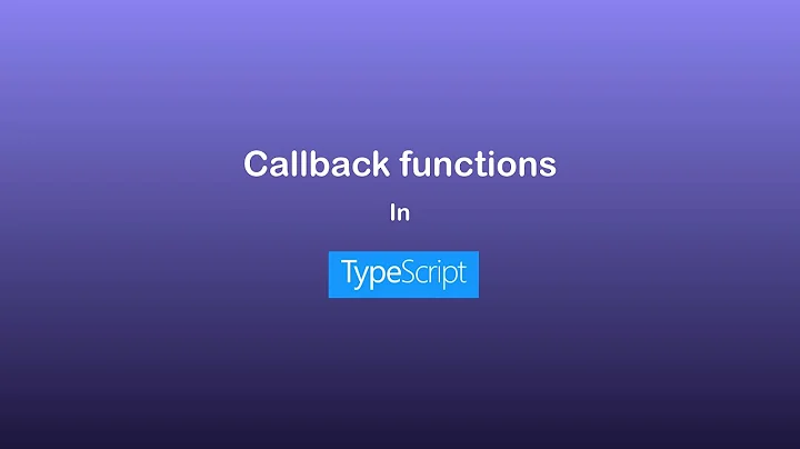 Callback functions in TypeScript
