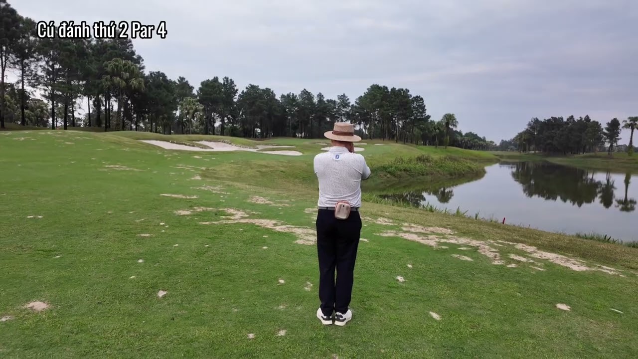 Trải nghiệm sân Golf Đầm Vạc Heron Lake Hố 08 /Review Đầm Vạc Heron Lake Hole 08 - Hoang Golf 1976