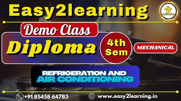 Diploma 4th Sem Demo Class| Refrigeration and Air Conditioning | Mechanical Engineering|by Suvas Sir