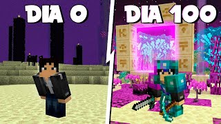 SOBREVIVI 100 DIAS no THE END MAIS ASSUSTADOR do MINECRAFT HARDCORE (O FILME)