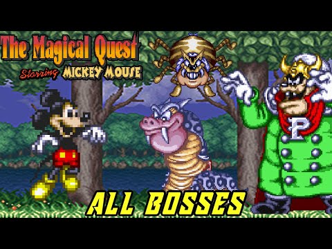 The Magical Quest Starring Mickey Mouse SNES All Bosses Hard No Damage 
