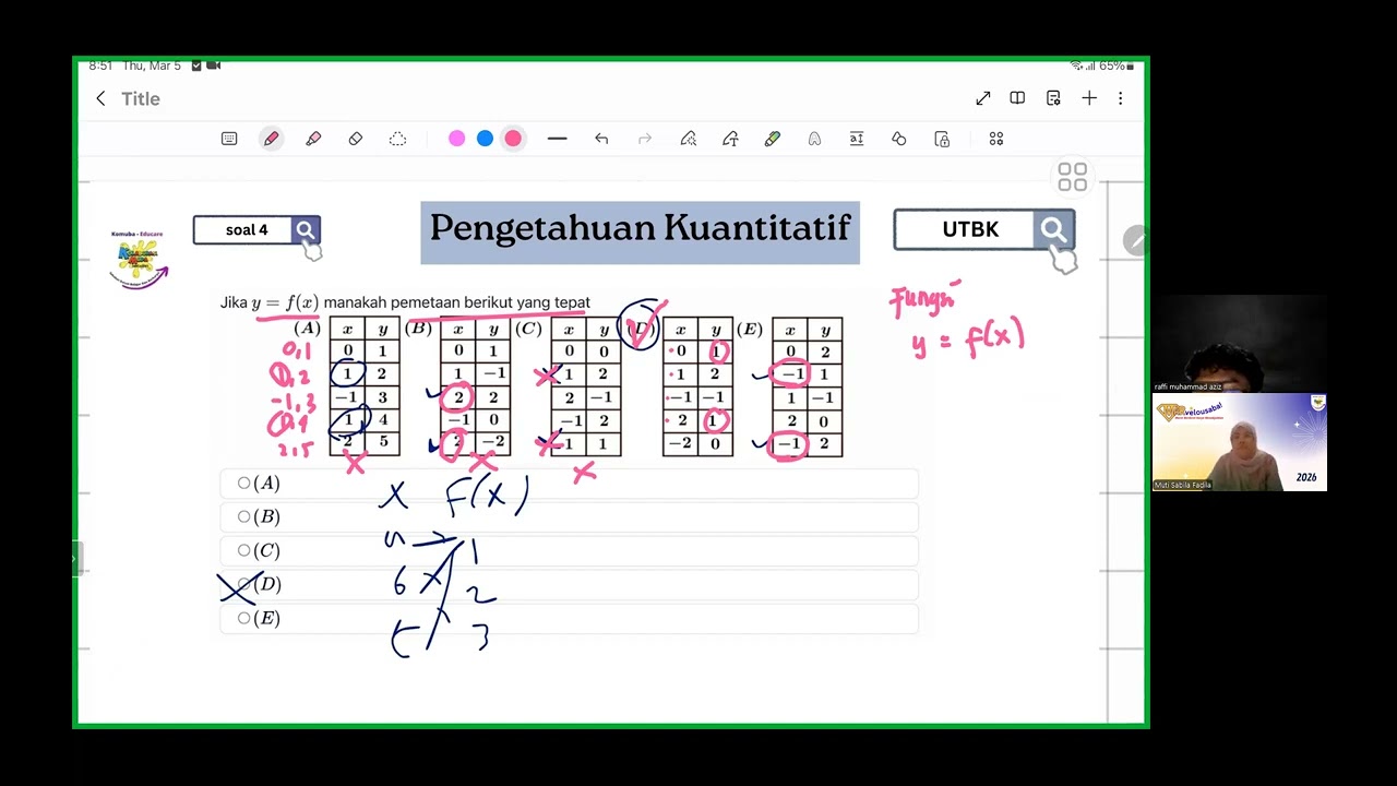 UTBK Pengetahuan Kuantitatif - 5 Maret 2026