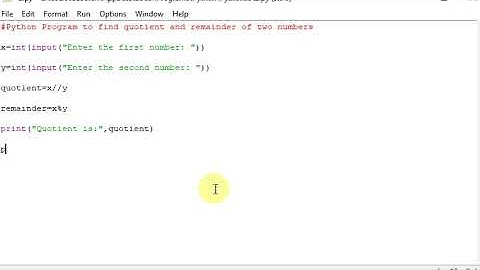 Python Program to find quotient and remainder of two numbers