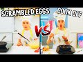 SABRE VS NAZ in SCRAMBLED EGG COOK OFF with timer