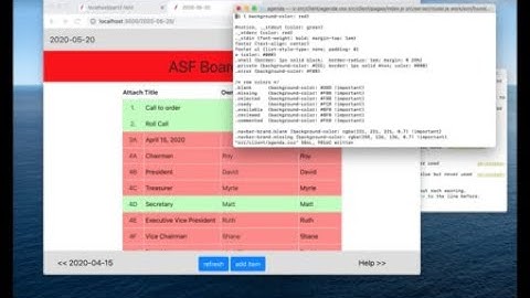 whimsy board agenda nodejs walkthrough