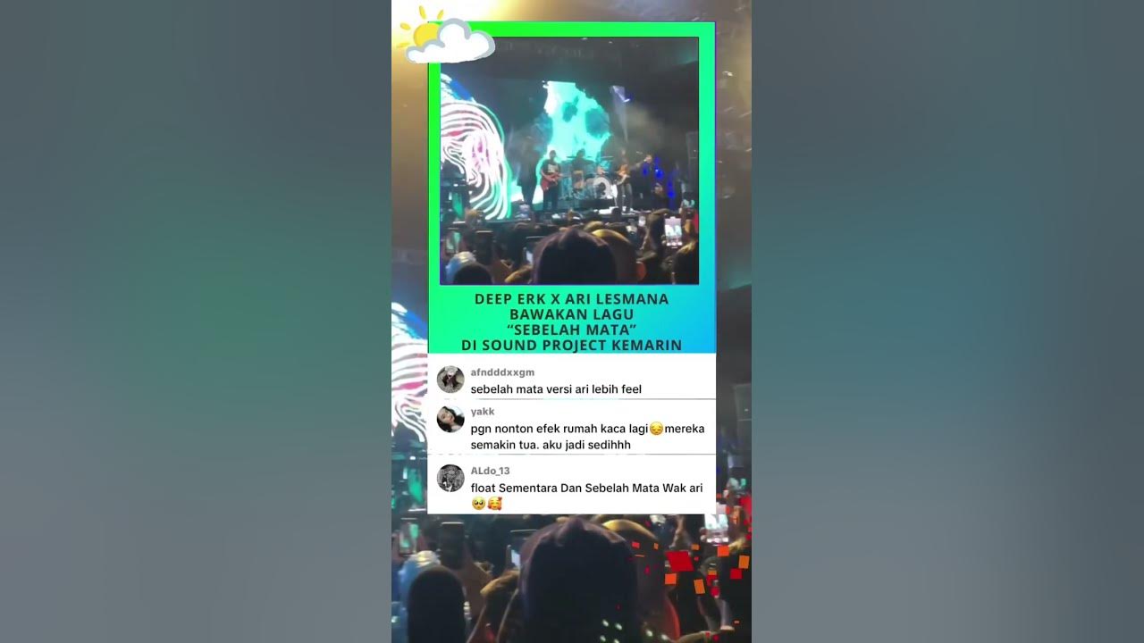 Kenapa semua lagu bisa jadi lagu ari yah? #arilesmana #sebelahmata #kolaborasi  #efekrumahkaca