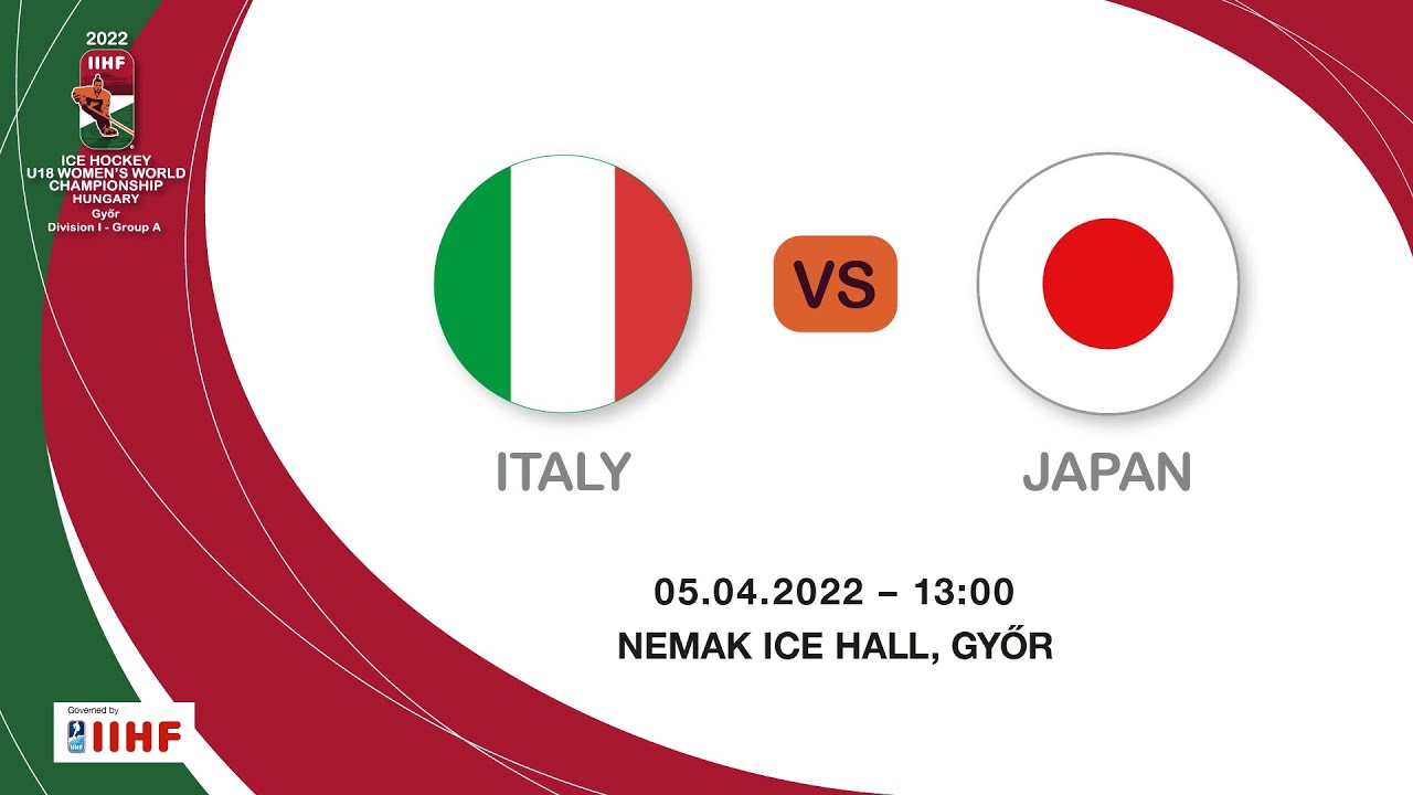 2022 IIHF U18 Womens World Championship Division I/A Italy - Japan