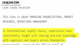 Details Sharing Global Supply Chain Knowledge Case Study Help - Caseism.com Update