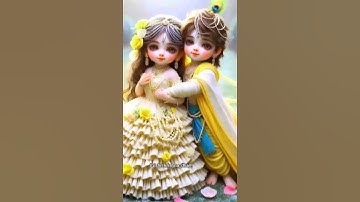 Cute ❤️ baby Radha Krishna 🥰😚 best coupal ❤️ in the world radha krishna love 😘 HD status video#love