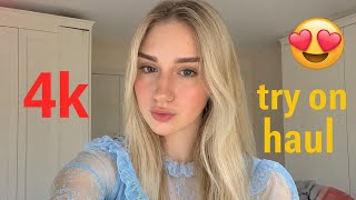 4K Try On Haul Transparent Bikini & See-through Dresses | Transparent Lingerie Fashion Trends 