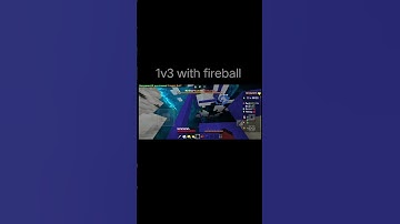 Bedwars 1v3 with fireball #1v3 #fireball #minecraft #bedwars #shorts #viral