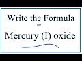 Ionic Compounds and Mercury(I) Oxide