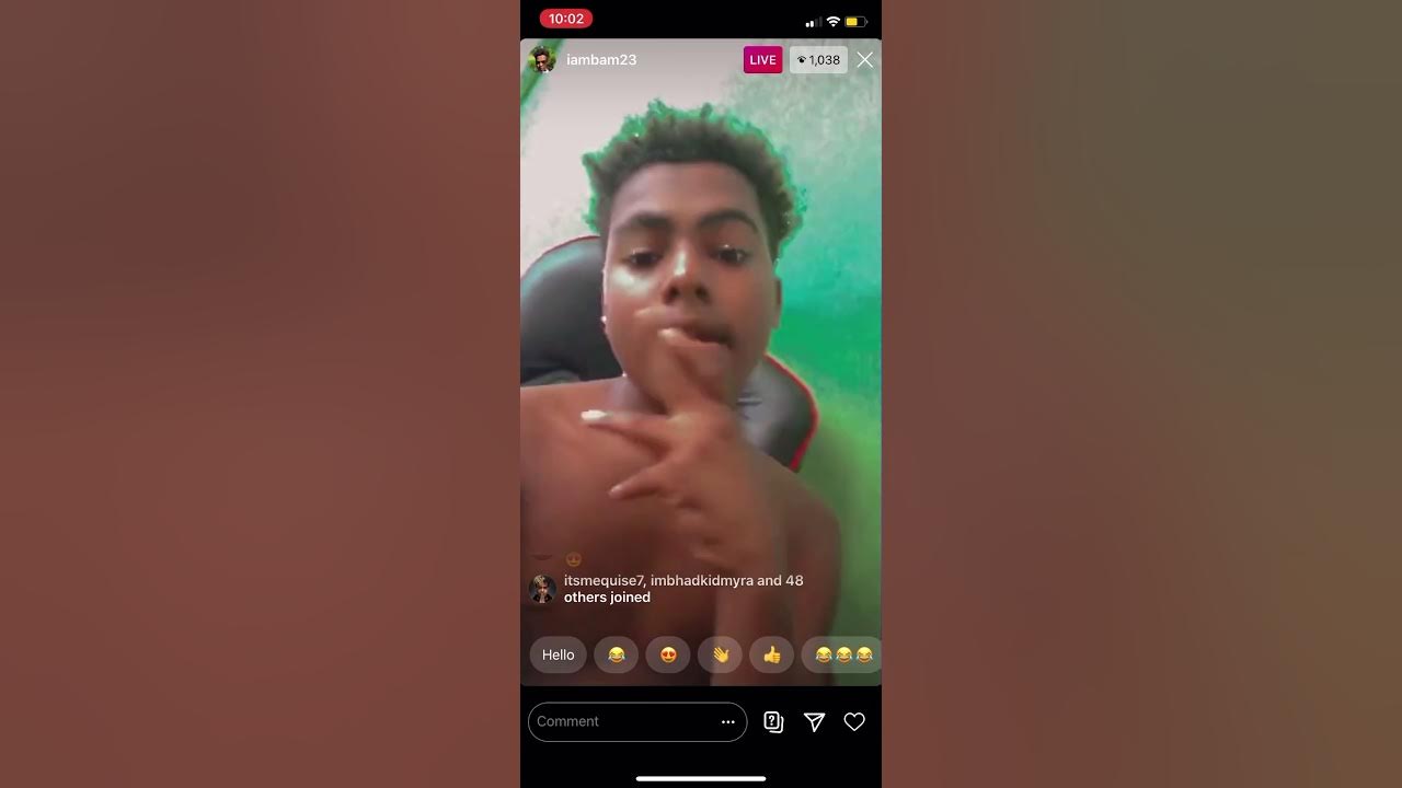 Bad Kid Bam IG Live 10/10/20 YouTube