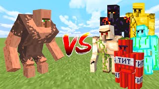 MUTANT VILLAGER vs ALL GOLEM in Minecraft Mob Battle