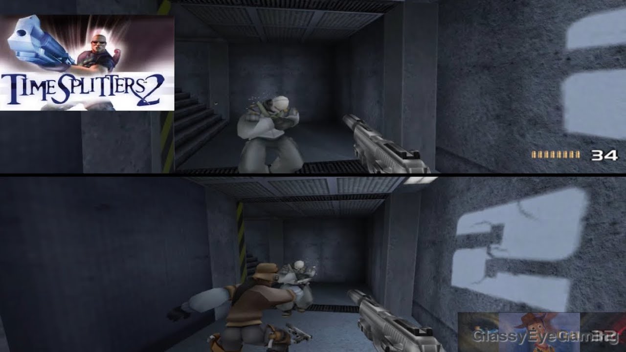 TimeSplitters 2 - Split Screen Co-op Story Gameplay - YouTube