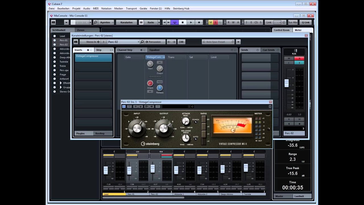 Hands On Cubase MixConsole - FX Vintage Compressor