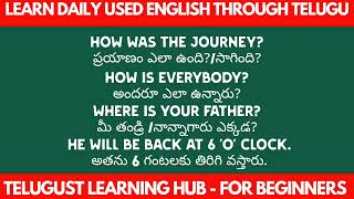 Useful English sentences | #Dailyphrases | Learn English /Spoken english | Telugust Learning Hub