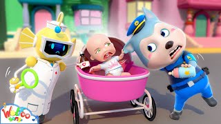 Baby Lost In Shopping Mall - Robot Doctor & Baby Police Rescue Song Baby Songs Wolfoo Kids Songs