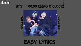 BTS (방탄소년단) - 00:00 (Zero O’Clock) EASY LYRICS Resimi