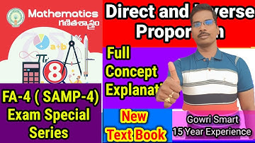 8th Class Maths(2024-25) New Syllabus|| Chapter-13||Direct and Inverse Proportion full Concept ||
