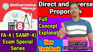 8th Class Maths (2024-25) New Syllabus || Chapter 13 || Direct and Inverse Proportions Full Conce...