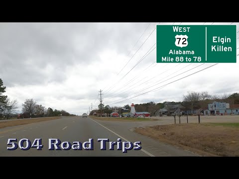 Road Trip #907 - US-72 W - Alabama Mile 55-40 - Elgin/Killen