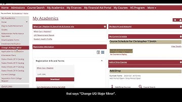 How to Change Major/ Add Minor