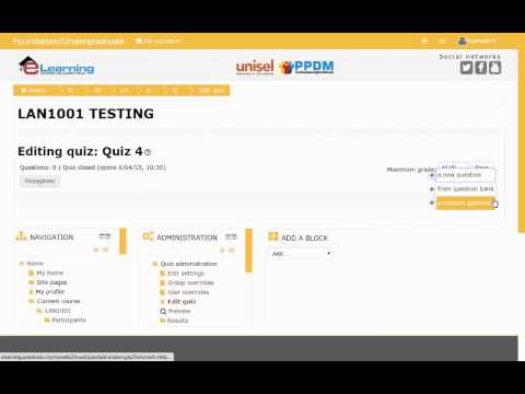 Tutorial on how to create Quiz-Multiple Choice, Matching and True/False